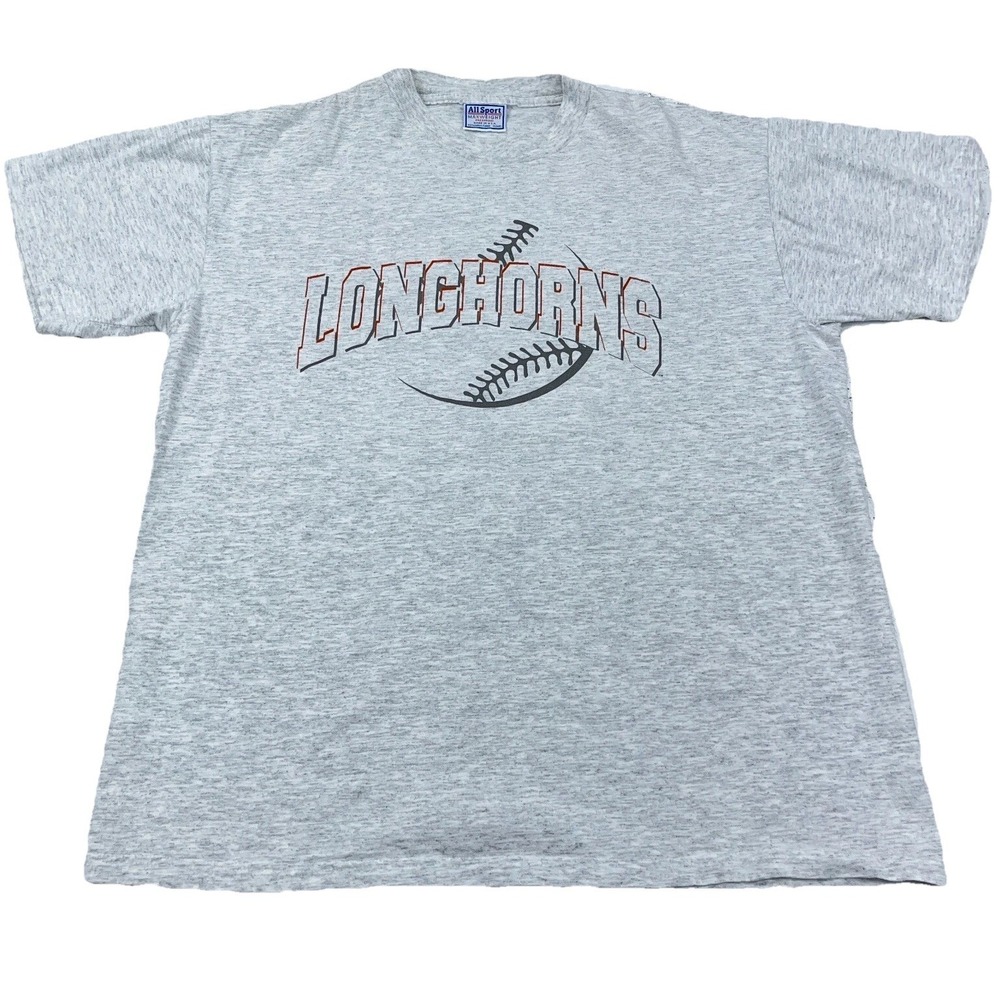 Vintage Texas Longhorns Shirt Men XL Gray Tee Heather Made 90s Made In USA Adult